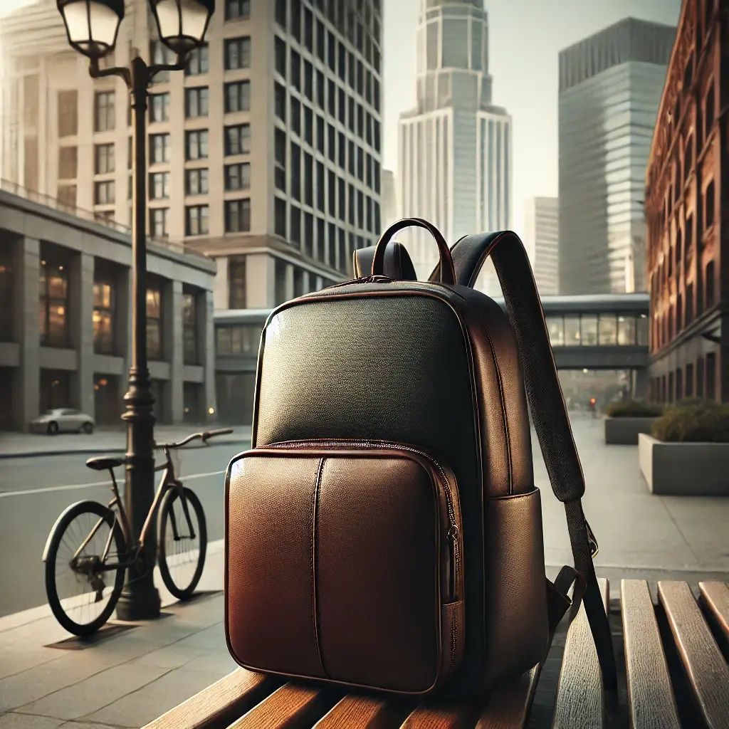 "Real leather backpacks, made for commuters"